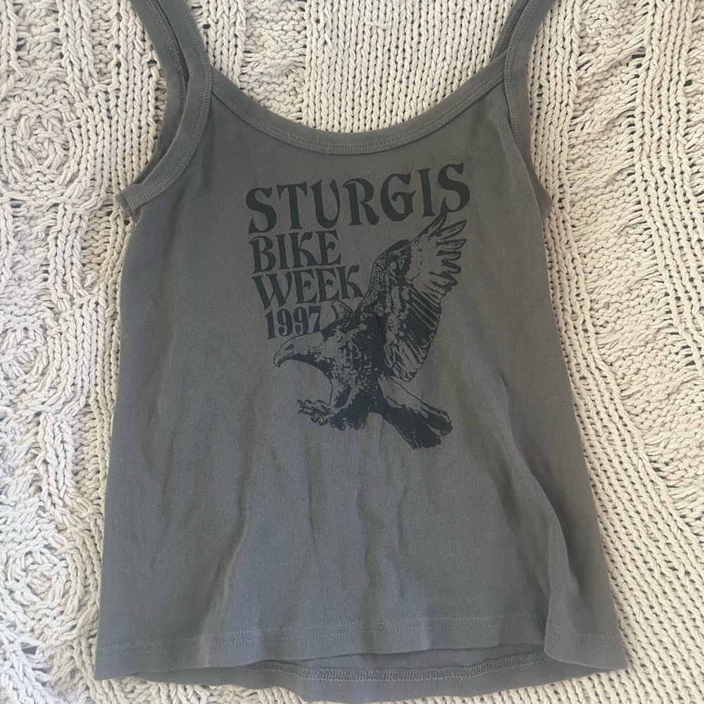 BRANDY MELVILLE grey sturgis tank